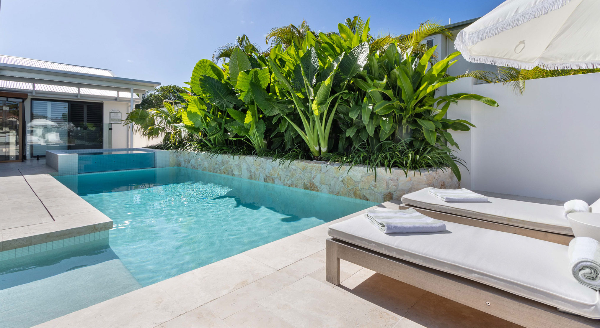 Living Style Landscapes Sunshine Coast, landscaping, pool and stone features.
